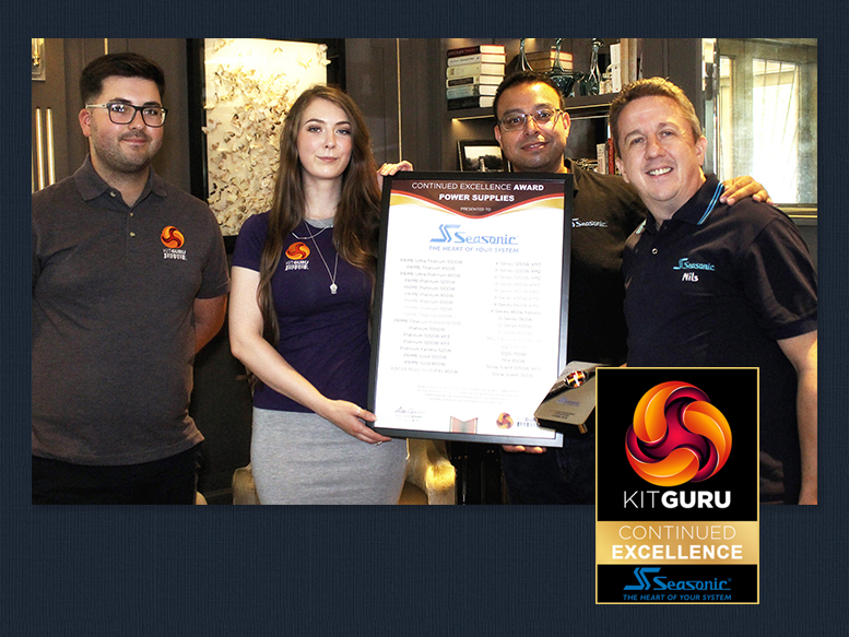 Sea Sonic Otrzymuje nagrodę KitGuru Continued Excellence Award