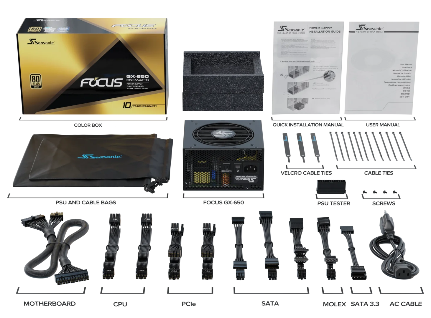 Seasonic Focus gx-650　電源ユニット Amazon | オウルテック Seasonic製 ATX電源 650W 80PLUS GOLD