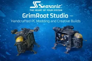 GrimRoot Studio custom PC modding builds including Razor Crest mod