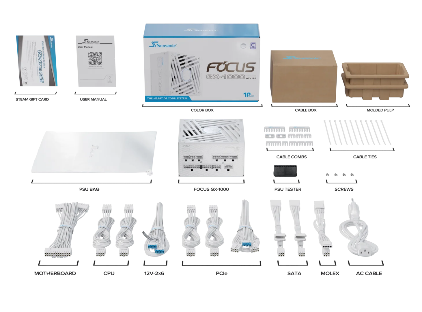 FOCUS GX ATX 3.1 White v5 - 1000 gallery image 2