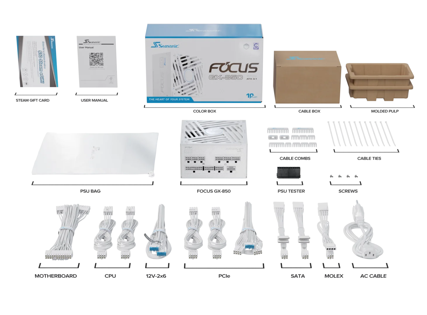 FOCUS GX ATX 3.1 White v5 - 850 gallery image 2