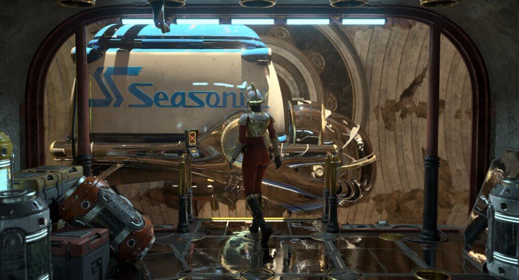 Wide view of the upcoming 3DMark GPU benchmark opening scene featuring the Seasonic logo