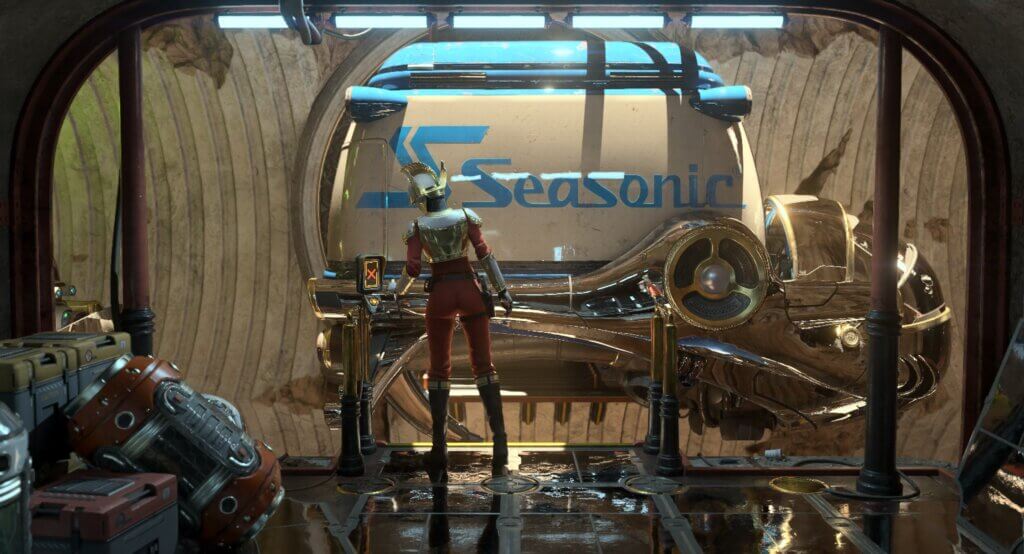 Seasonic logo displayed inside the opening scene of the upcoming next-generation 3DMark GPU benchmark